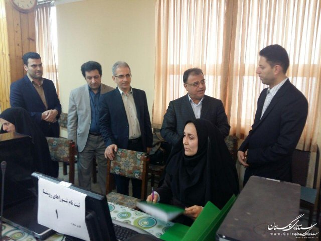 بازدید رئیس ستاد انتخابات استان از حوزه ثبت نام داوطلبان در شهرستان کردکوی